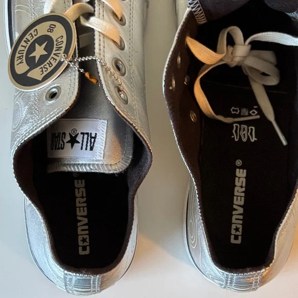 Converse Century Project Men's Metallic Silver Low Top Size 12 EUC - Picture 11 of 11